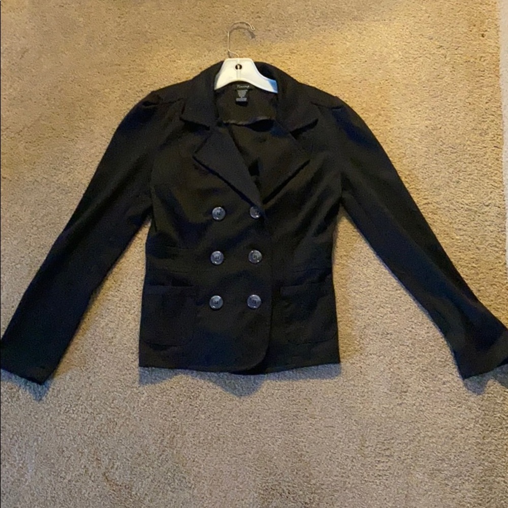 Black double breasted blazer